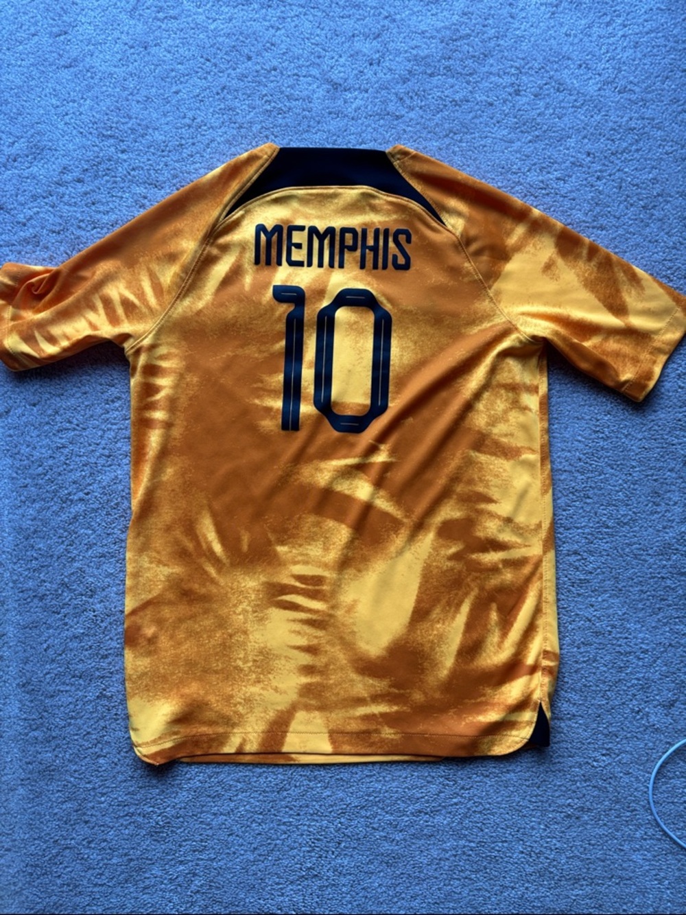 Kids Yellow Soccer Jersey with Number 10 - Picture 2 of 2